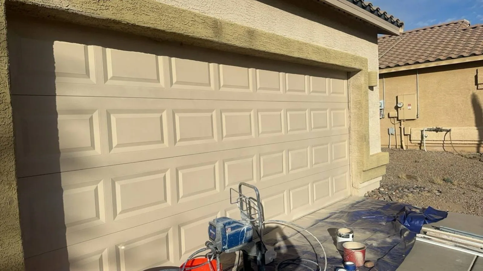 Completed garage door work in Tucson, AZ